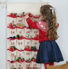 Calendar de Advent personalizat de lux din material textil