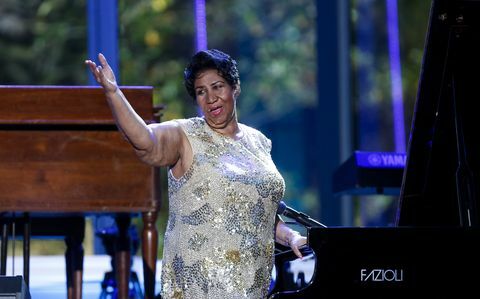 Aretha Franklin concertează la Concertul internațional al Zilei de Jazz a Casei Albe din 2016.