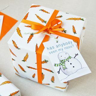 Set hârtie de împachetat morcovi de Crăciun