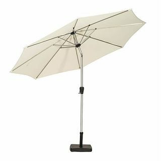 Umbrelă de soare cu manivelă și înclinare din aluminiu periat Royal Craft