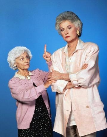 Bea Arthur și Estelle Getty în Golden Girls