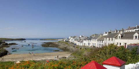 Vedere a golfului la Portnahaven, Isle of Islay