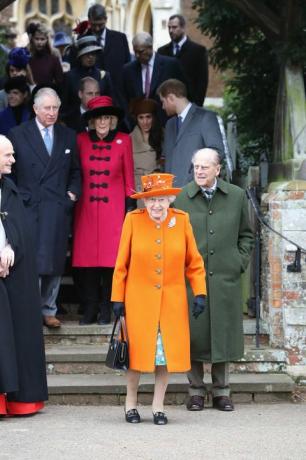 Membrii familiei regale participă la Biserica Sf. Maria Magdalena din Sandringham