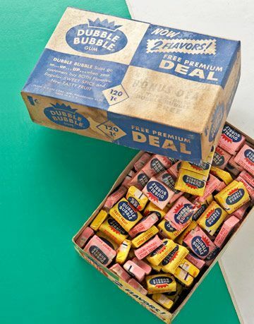 gumă cu bule în cutie
