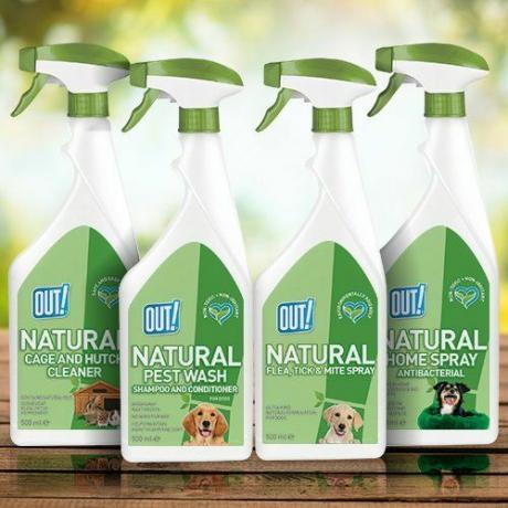 OUT! Spray natural pentru purici, căpușe și acarieni