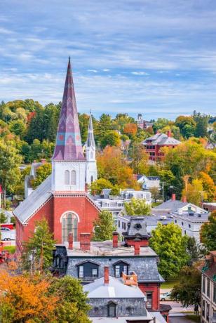 Montpelier, orizontul orașului Vermont