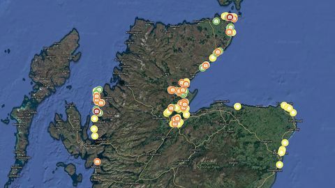 SCRAPbook - plajele din Scoția superioară - litter - Google Maps