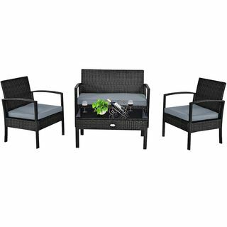 Set de mobilier de patio din ratan 