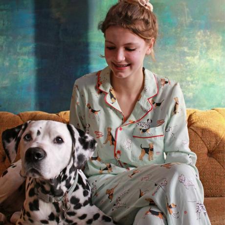 Set pijamale Tencel cu imprimeu Poppy Dog