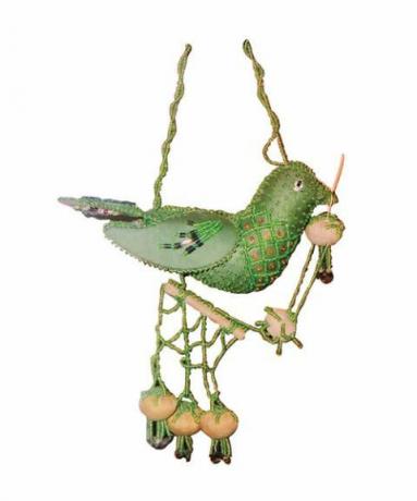 pasăre de pâslă verde