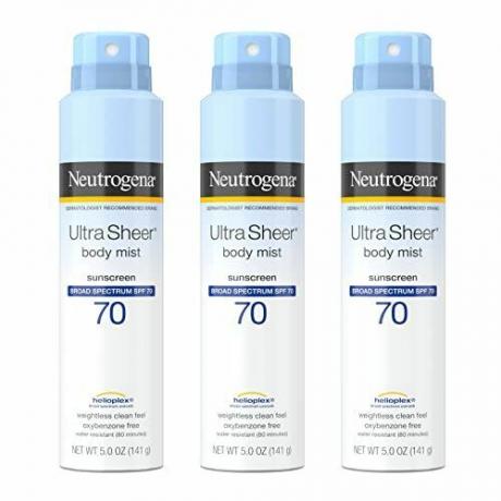 Spray de protecție solară Ultra Sheer Body Mist cu spectru larg SPF 70