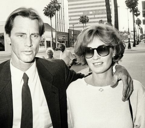 Sam Shepard și Jessica Lange în timpul premierei „The Natural” din Los Angeles în 1984