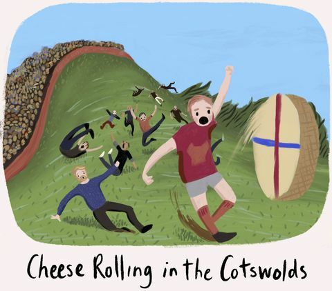 Brânză Rolling Cotswolds - cele mai ciudate tradiții britanice - Personaje din Cabane