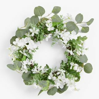 Coroană florală de Paște, albă