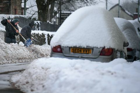 zăpada în Scoția ianuarie