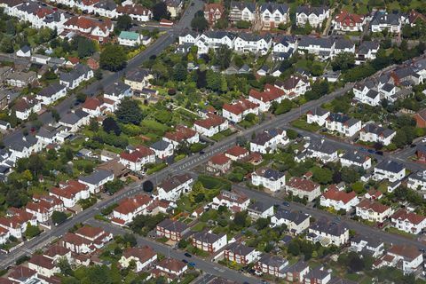 Vedere aeriană a locuinței Cardiff, Țara Galilor