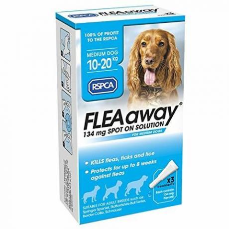 RSPCA FleaAway Spot On Solution pentru câini medii, 134 mg