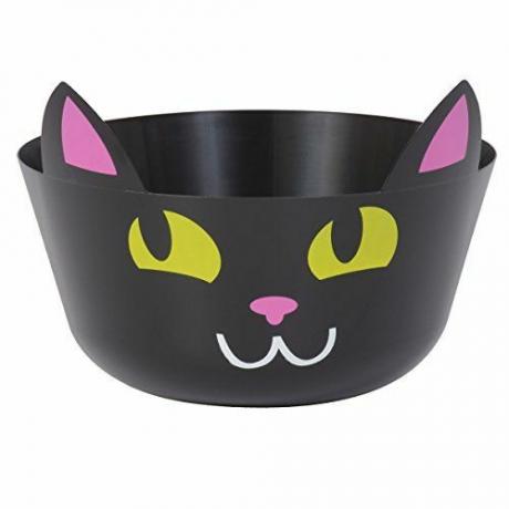 Bol de bomboane pentru pisica neagră de Halloween