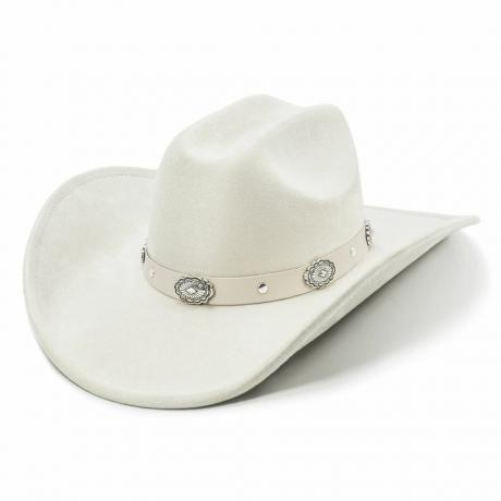 Pălărie de cowboy din pâslă de fildeș
