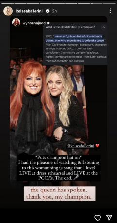 wynonna judd îl apără pe kelsea ballerini