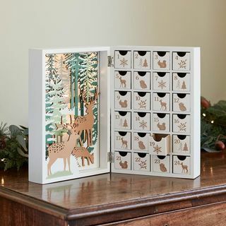 Calendar de Advent din lemn pliabil de Winter Forest