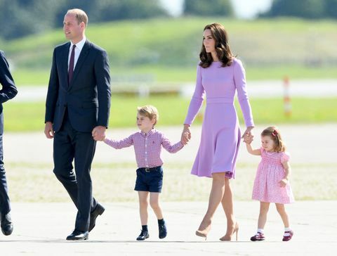 Ducele de Cambridge, prințul George, ducesa de Cambridge și prințesa Charlotte