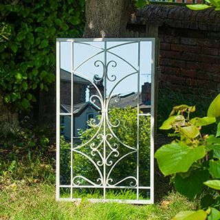 Oglindă decorativă în aer liber cu arc de grădină