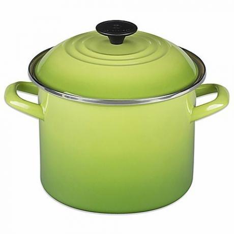 le creuset oală verde de stoc 