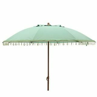 Umbrelă De Soare De Grădină Cu Borduri De Mărgele Sea Green